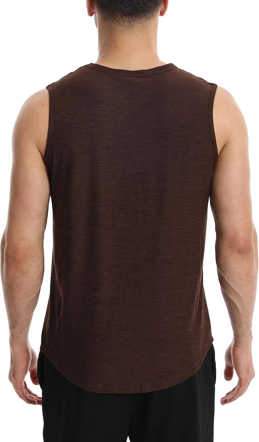 Different Touch Mens Active Gym Workout Sleeveless Shirt Quick Dry Crew Neck Muscle Tank Top
