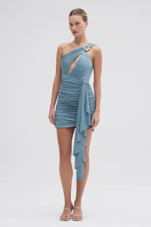 DUNE JERSEY ONE SHOULDER MINI DRESS