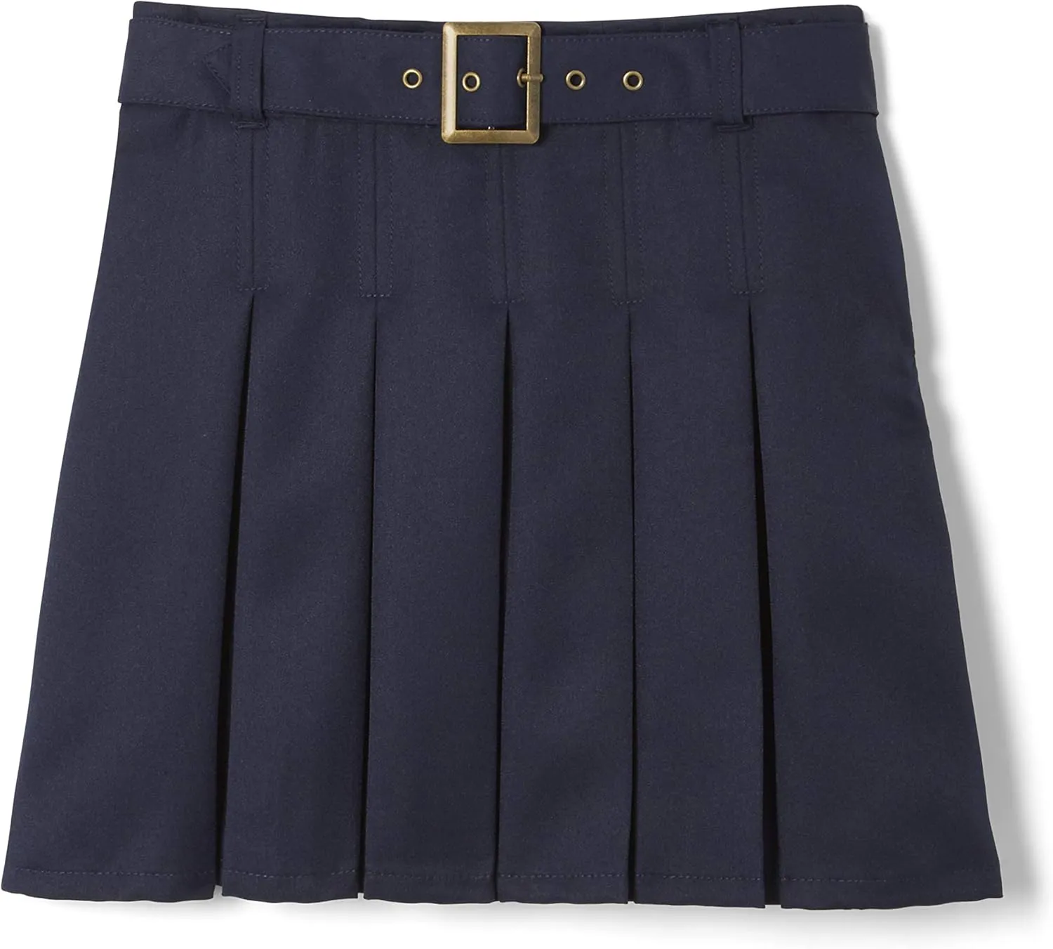 French Toast Girls' Pleated Scooter with Square Buckle Belt