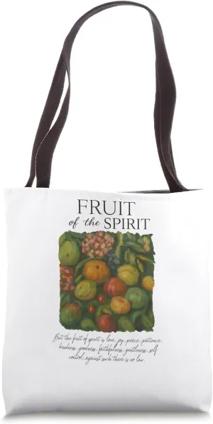 Fruit of the Spirit Christian Vintage Bible Verse Women Men Tote Bag