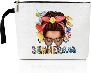 Funny Makeup Bag Cosmetic Bag For Girls Black Girl Makeup, Cosmetic Travel Toiletry Pouch, Small Beach Bag Organizer Purse -13