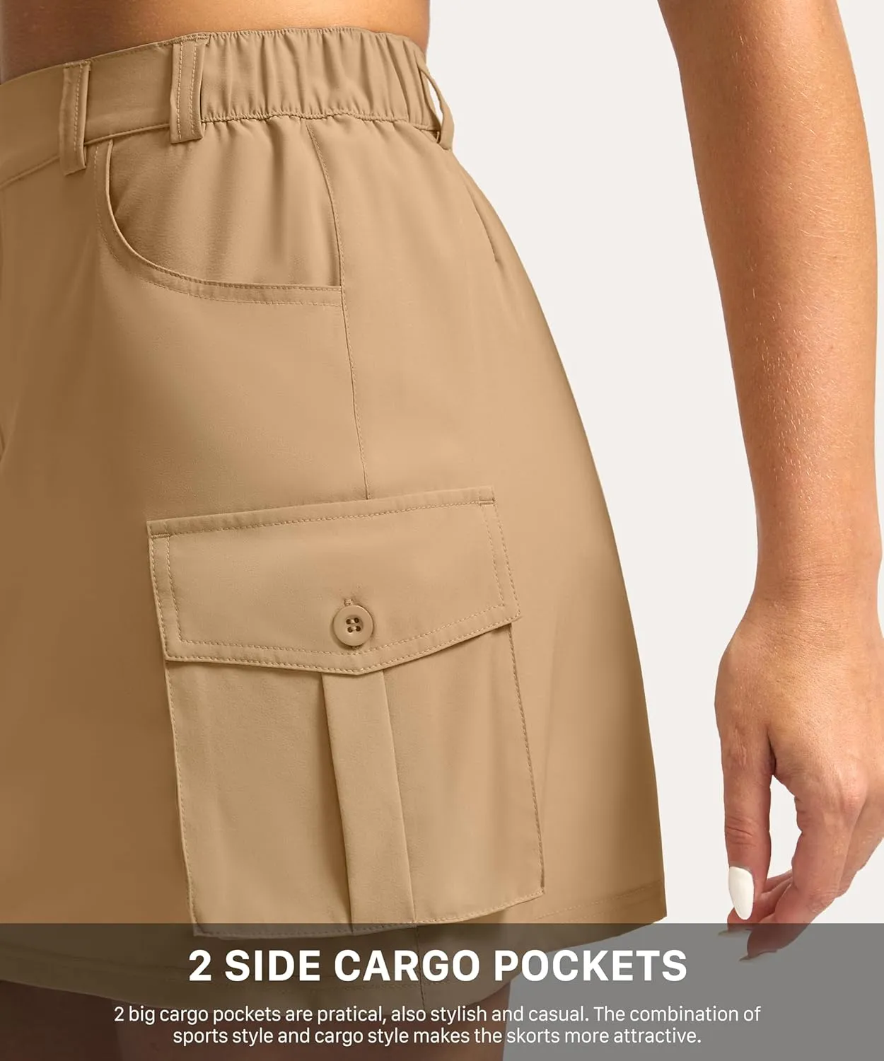G Gradual Women's Skort 5 Pockets Cargo Skirt Golf Skirts Skorts for Women Casual Summer Hiking