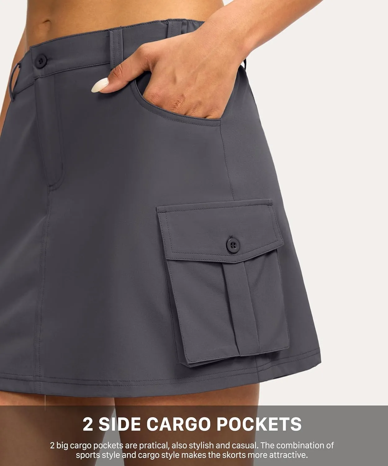 G Gradual Women's Skort 5 Pockets Cargo Skirt Golf Skirts Skorts for Women Casual Summer Hiking