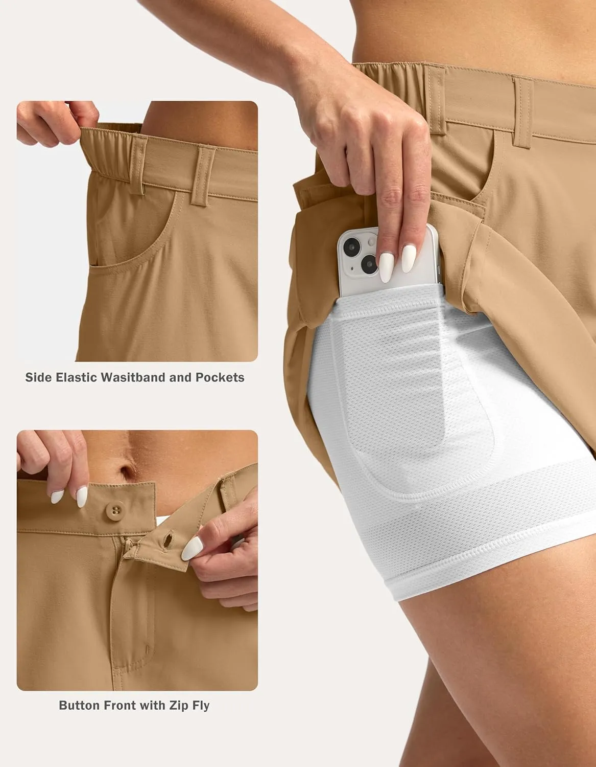 G Gradual Women's Skort 5 Pockets Cargo Skirt Golf Skirts Skorts for Women Casual Summer Hiking