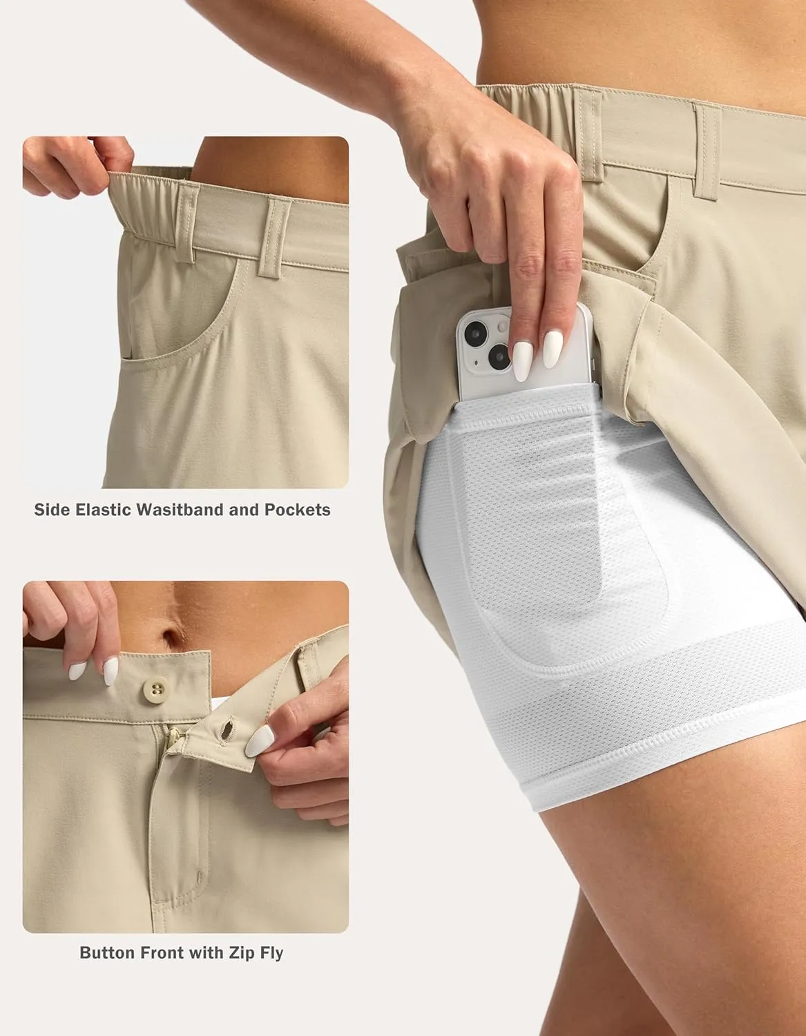 G Gradual Women's Skort 5 Pockets Cargo Skirt Golf Skirts Skorts for Women Casual Summer Hiking