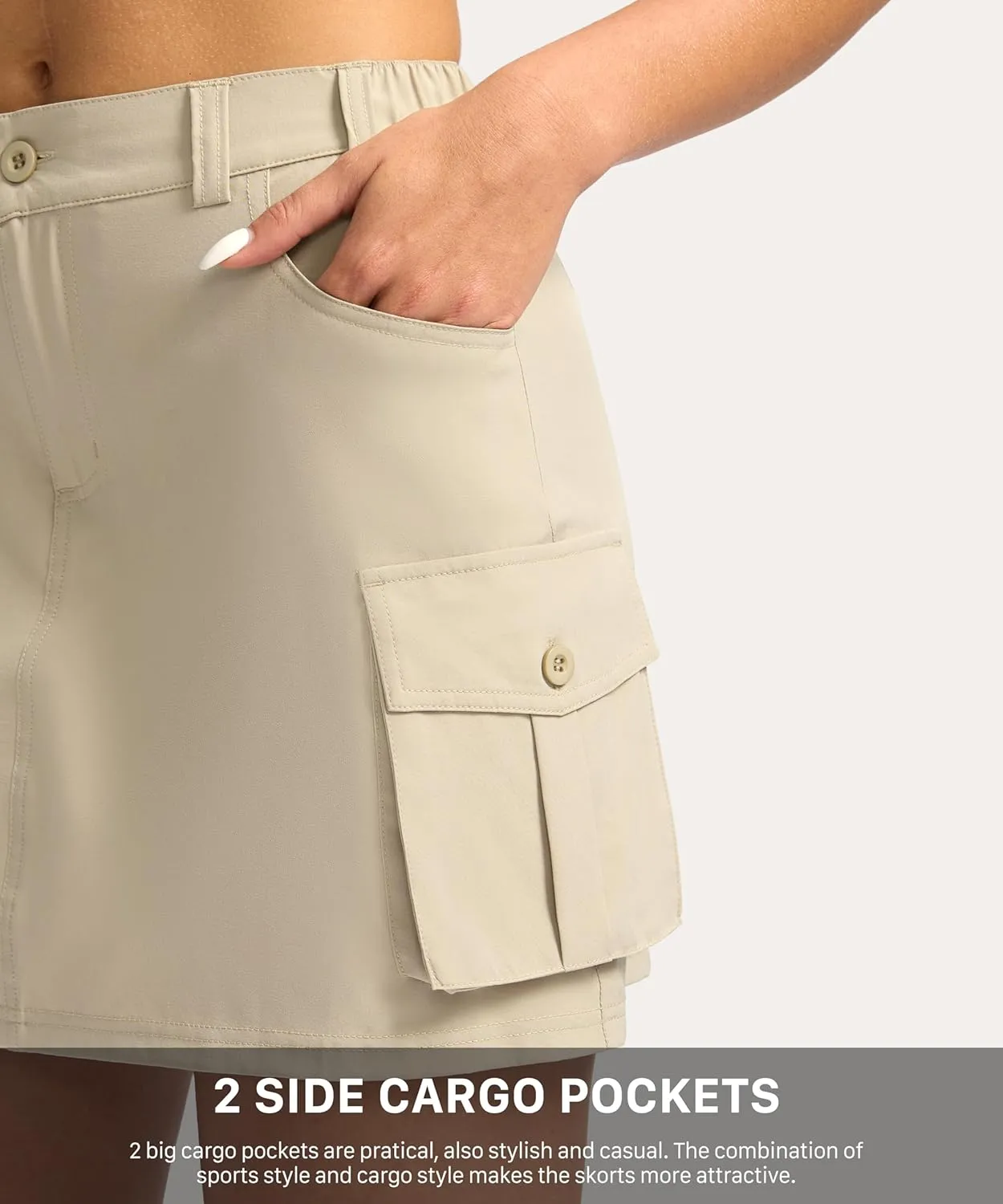 G Gradual Women's Skort 5 Pockets Cargo Skirt Golf Skirts Skorts for Women Casual Summer Hiking