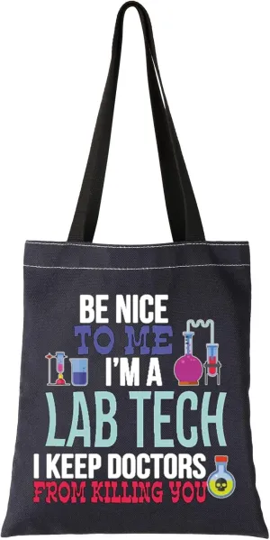 G2TUP Funny Lab Tech Laboratory Technician Week Gift Cosmetic Bag Medical Scientist Lab Technician Travel Organizers (Lab Tech T)