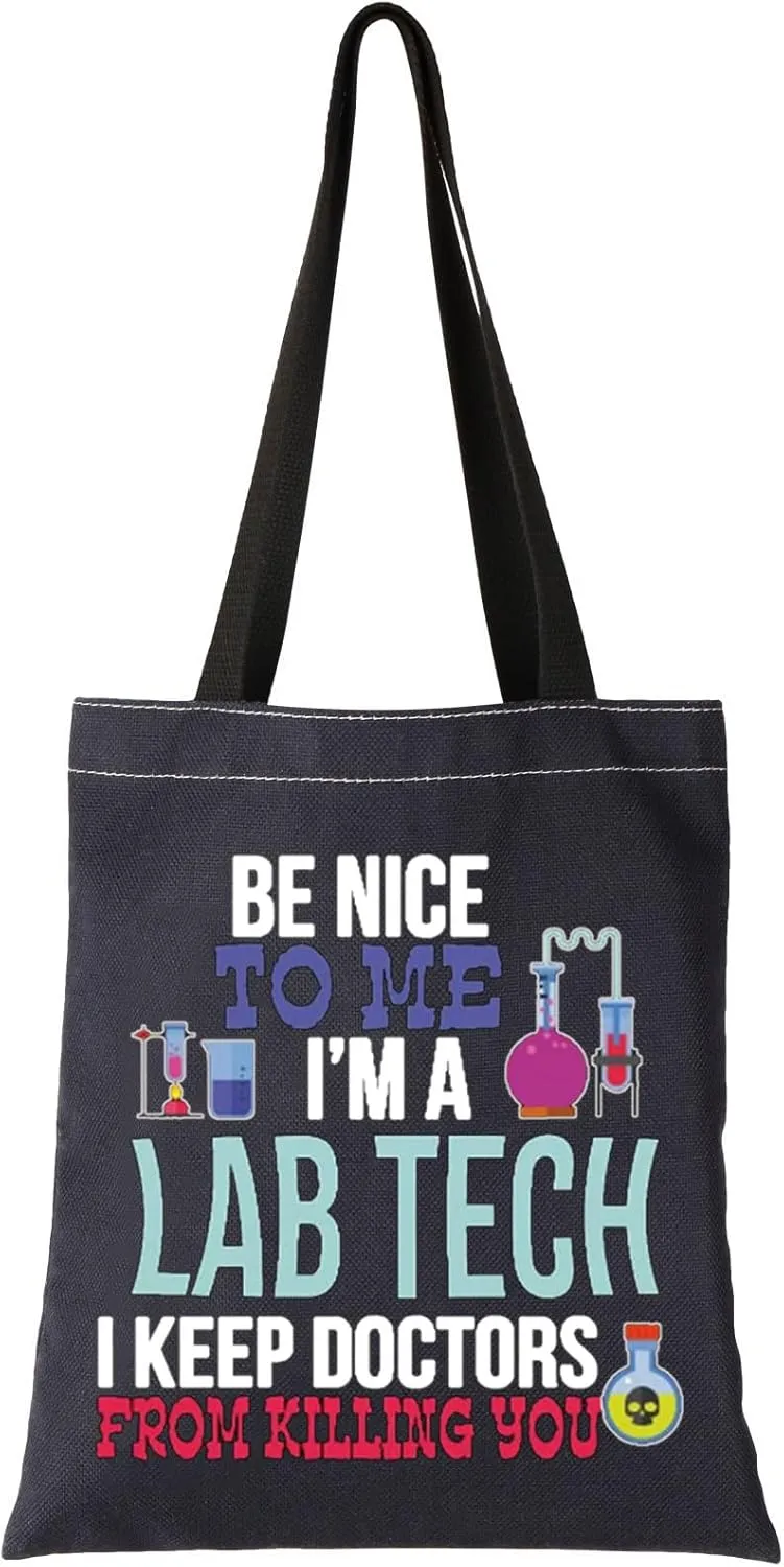 G2TUP Funny Lab Tech Laboratory Technician Week Gift Cosmetic Bag Medical Scientist Lab Technician Travel Organizers (Lab Tech T)