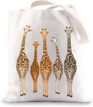 G2TUP Giraffe Tote Bag Giraffe Lovers Reusable Grocery Bag Giraffe Animal Birthday Gift