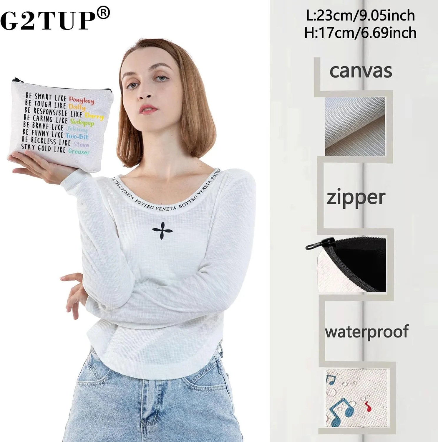 G2TUP Stay Pony Funny Inspired Makeup Bag 80s Movie Toiletry Bag Book Lover Gift(Pony Makeup Bag)