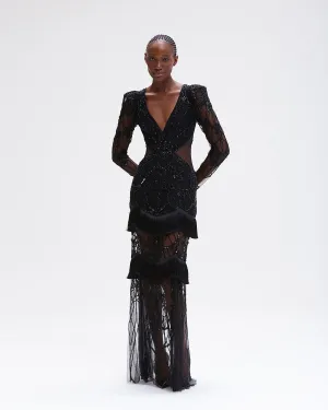 Gossamer Fringe Maxi Dress
