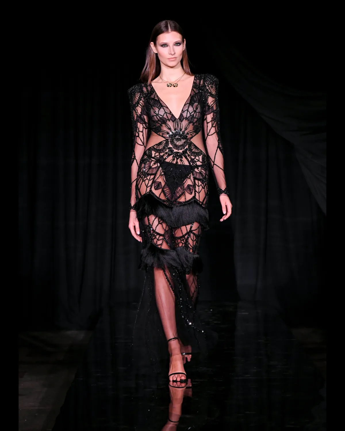 Gossamer Fringe Maxi Dress