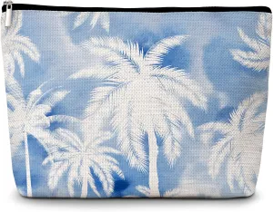 GREOXG Palm Tree Makeup Bag, Small Travel Cosmetic Bag with Zipper, Cute Makeup Pouch Gift Ideas for Women Teen Girls Friends Mom Sisters Teacher Birthday Christmas Wedding Graduation-E28