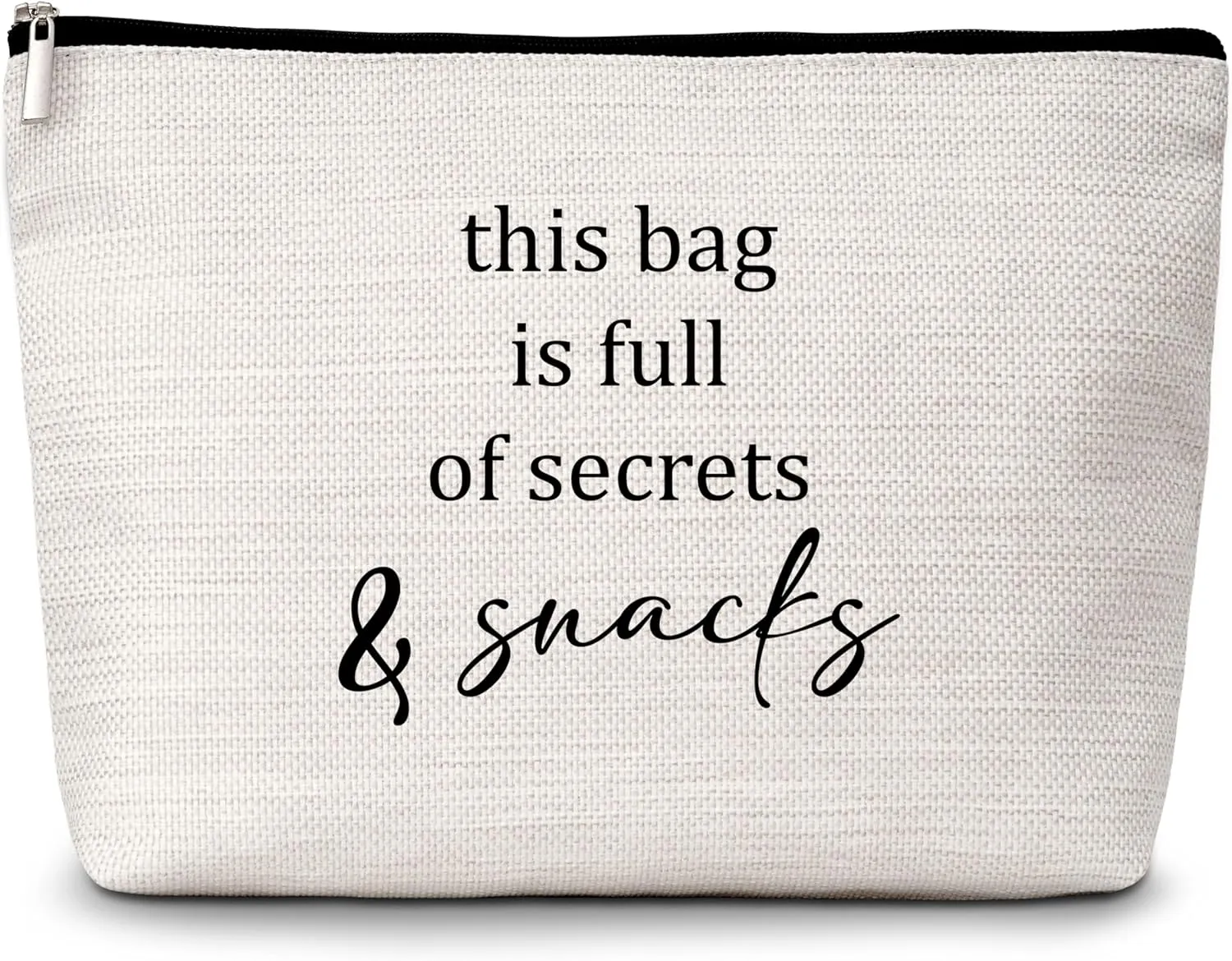 GREOXG This Bag Is Full of Secrets and Snacks Makeup Bag, Small Travel Cosmetic Bag with Zipper, Cute Makeup Pouch Gift Ideas for Women Teen Girls Friends Birthday Christmas Wedding Graduation-E38