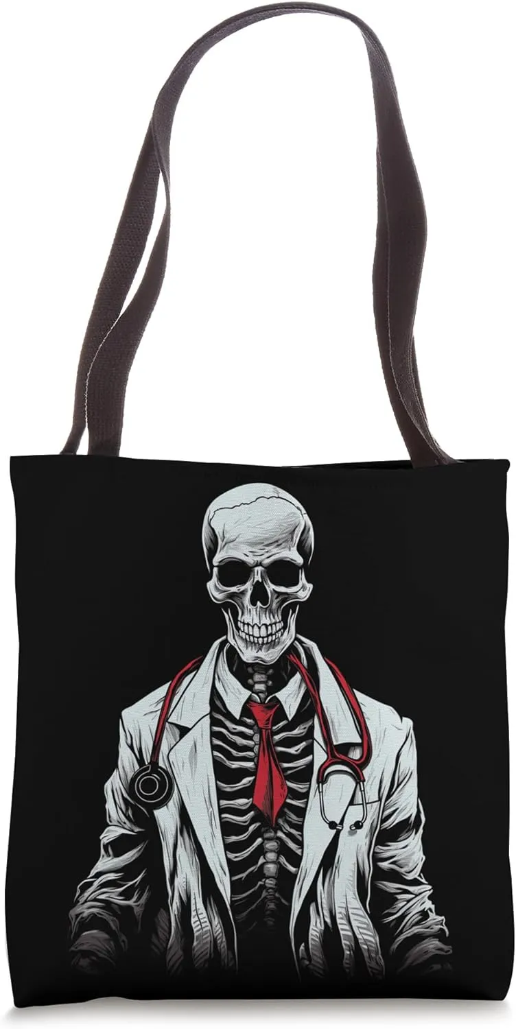 Halloween Doctor Costume Skeleton Medical Student Nurse ER Tote Bag