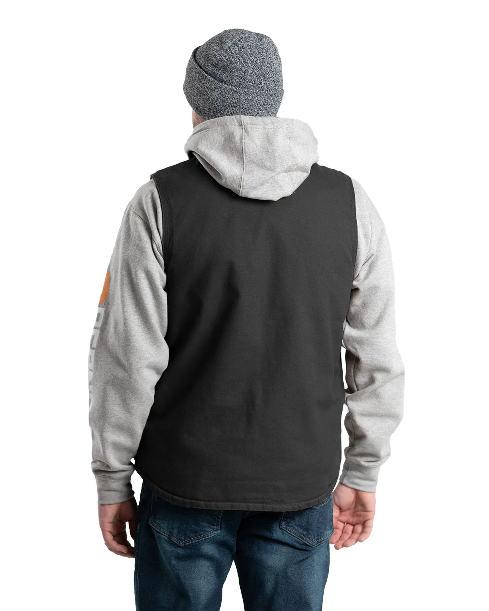 Heartland Sherpa-Lined Washed Duck V-Neck Vest