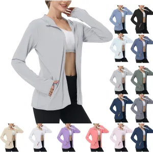 Hoodies for Women UPF 50  Sun Protection Shirts Lightweight Long Sleeve Sun Hoodie Jacket with Pockets for Hiking Outdoor