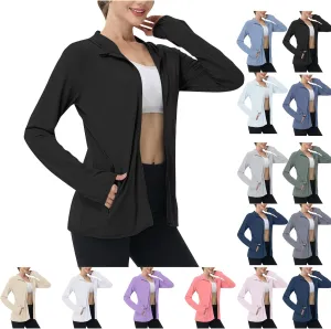 Hoodies for Women UPF 50  Sun Protection Shirts Lightweight Long Sleeve Sun Hoodie Jacket with Pockets for Hiking Outdoor