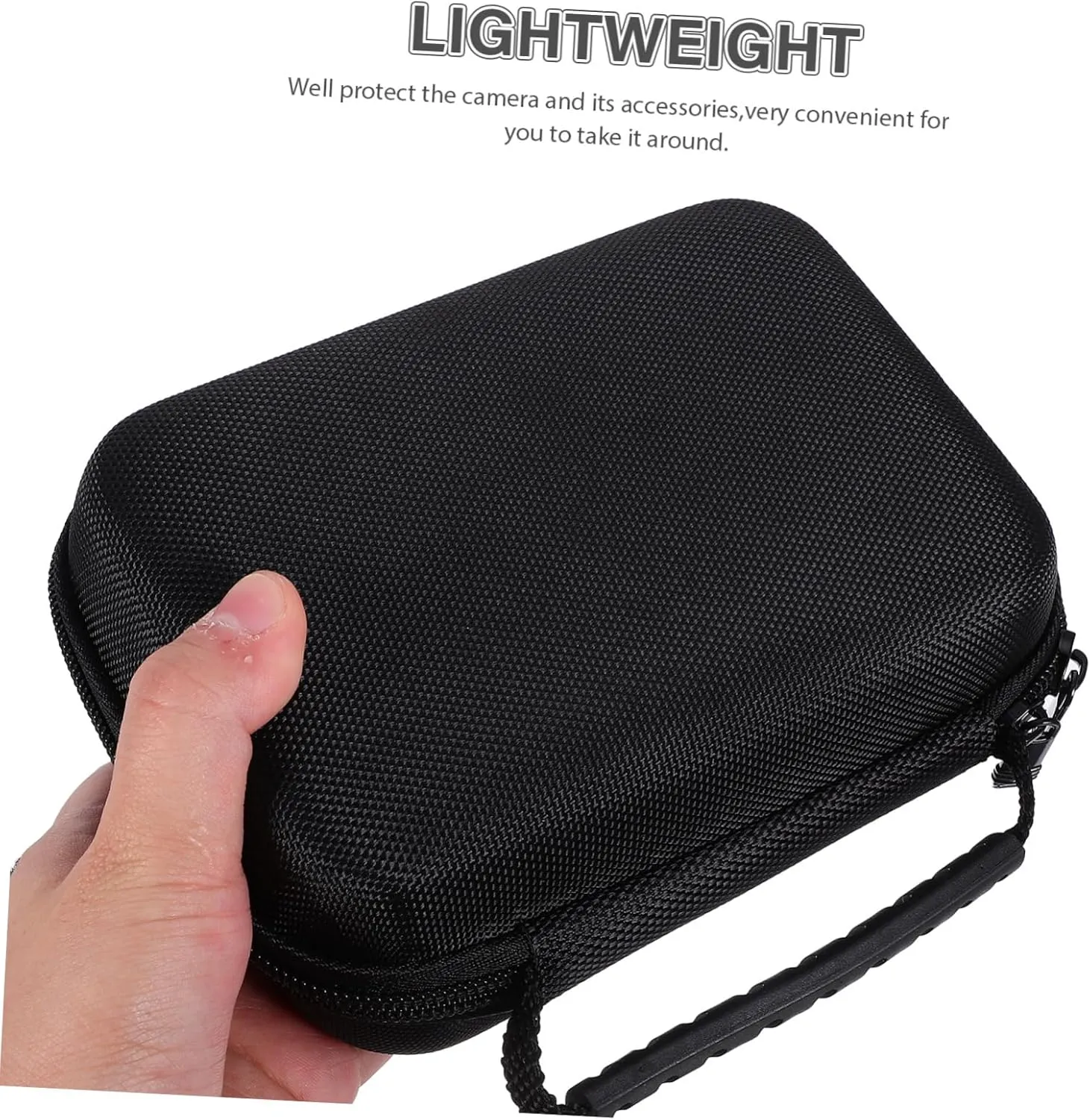 Housoutil Small Camera Bag Multipurpose DIY Zipper Case S Lined Hard Case for Digital Products Portable Storage for Travel Outdoor Activities Camera Pouches