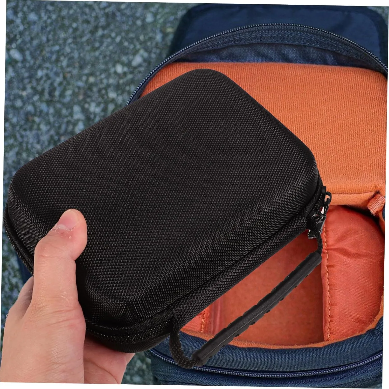 Housoutil Small Camera Bag Multipurpose DIY Zipper Case S Lined Hard Case for Digital Products Portable Storage for Travel Outdoor Activities Camera Pouches