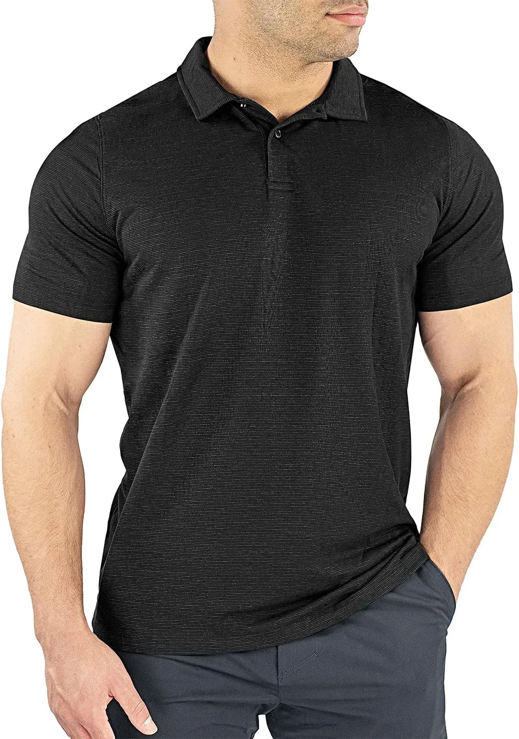 HydraVent Men's Polo Shirts - Quick Dry Athletic Short Sleeve Polo Shirt for Men