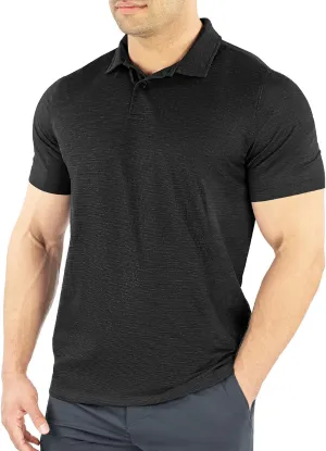 HydraVent Men's Polo Shirts - Quick Dry Athletic Short Sleeve Polo Shirt for Men