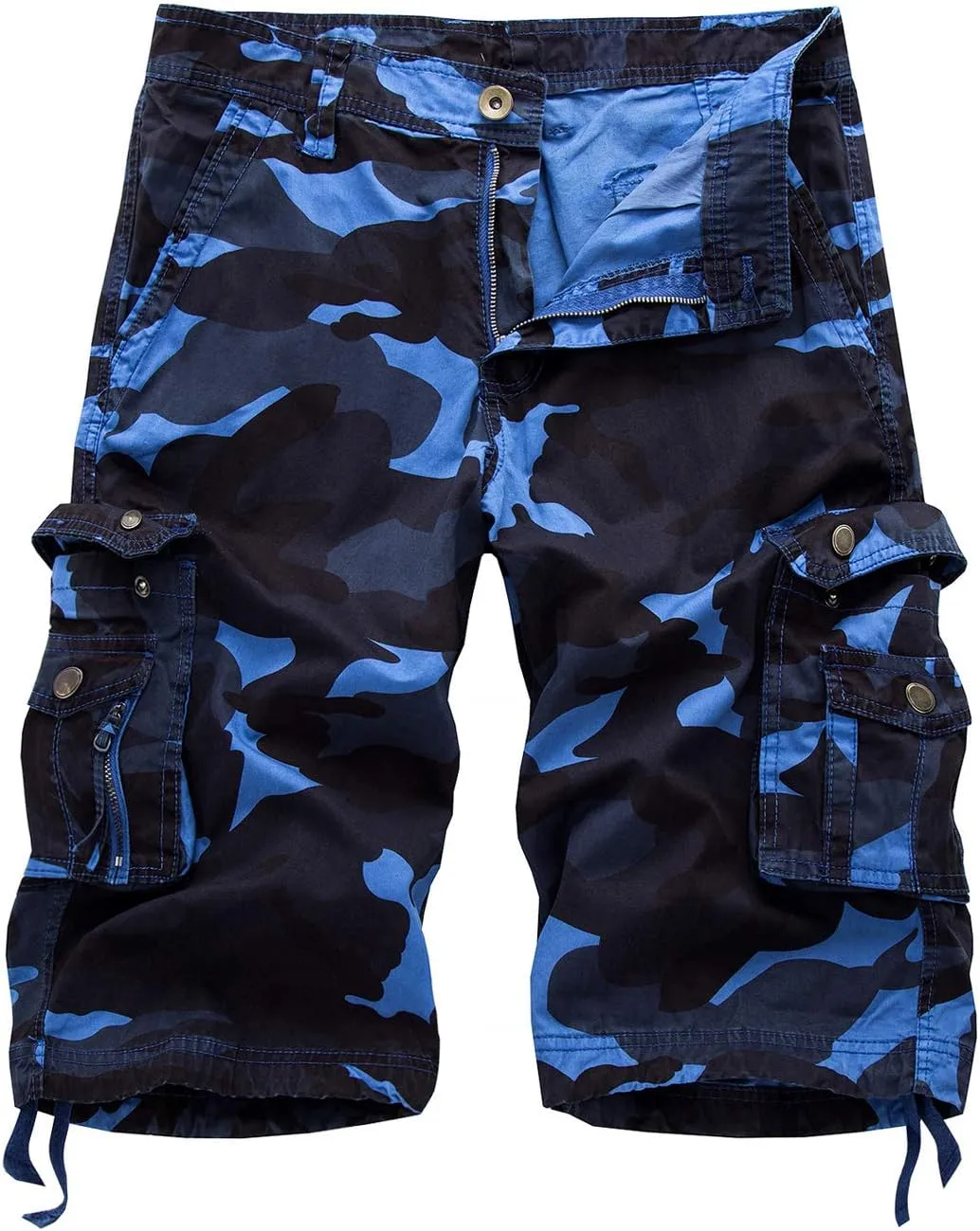 IDEALSANXUN Men's Casual Loose Fit Multi-Pockets Military Cargo Shorts