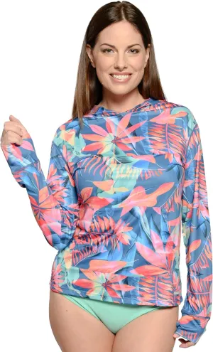 INGEAR Womens Long Sleeve Hoodie Workout Tops, Dry Fit Hiking Shirts, Rushguard Long Sleeve Swim Suit for Women Size S-XXL
