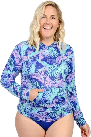INGEAR Womens Long Sleeve Hoodie Workout Tops, Dry Fit Hiking Shirts, Rushguard Long Sleeve Swim Suit for Women Size S-XXL