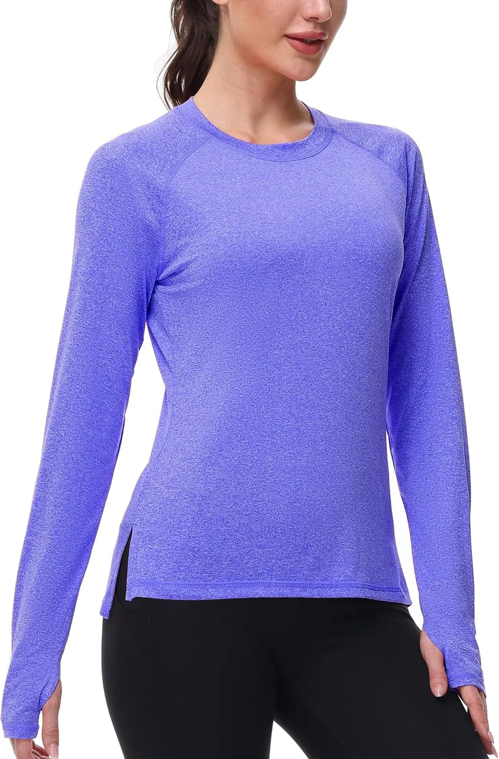 isnowood Women's Sun Protection Long Sleeve Shirts, UPF 50  UV Rash Guard Swim Clothing, Workout Hiking Running Athletic Tops