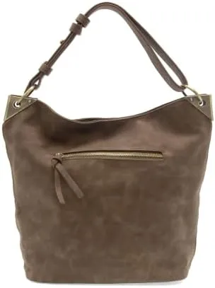 Joy Susan Women's Fashion Purse Darcy Zip Front Pocket Bucket Bag
