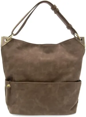 Joy Susan Women's Fashion Purse Darcy Zip Front Pocket Bucket Bag