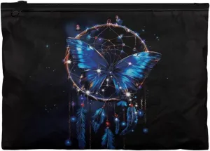 JoyLamoria Printed Dupont Paper Bag Travel Small Handbag Purse Zipper Pocket Large Capacity Toiletry Pouch Storage, Dream Catcher Butterfly