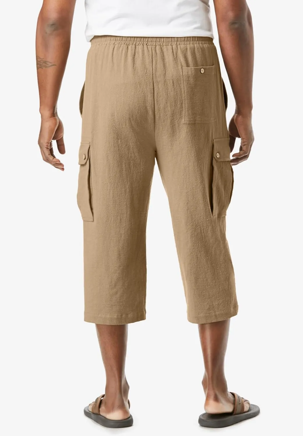 KingSize Men's Big & Tall Gauze Cargo Judo Shorts