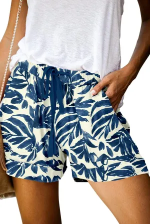 KISSMODA Womens Summer Shorts Leopard/Camo/Solid/Floral Print Elastic Waist Pocketed Casual Pants