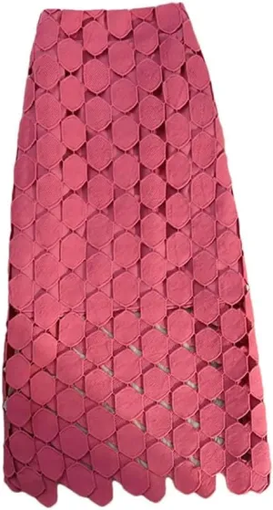 Ladies High Waist Hollow Out Office Wrap Skirts Lace Crochet Pencil Women's Skirts