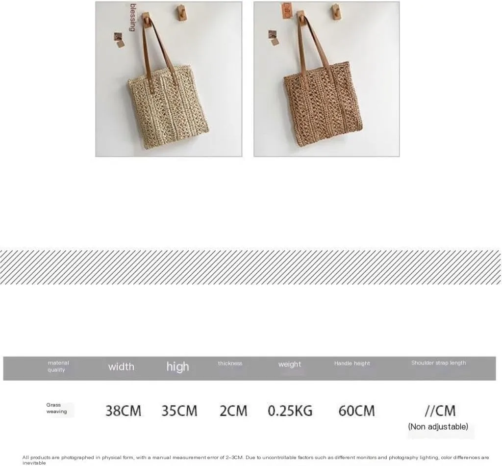 Large capacity Bag Practical Hollow - out Straw Tote Handbag: Encounter Leisure Time Ladies shoulder Bag