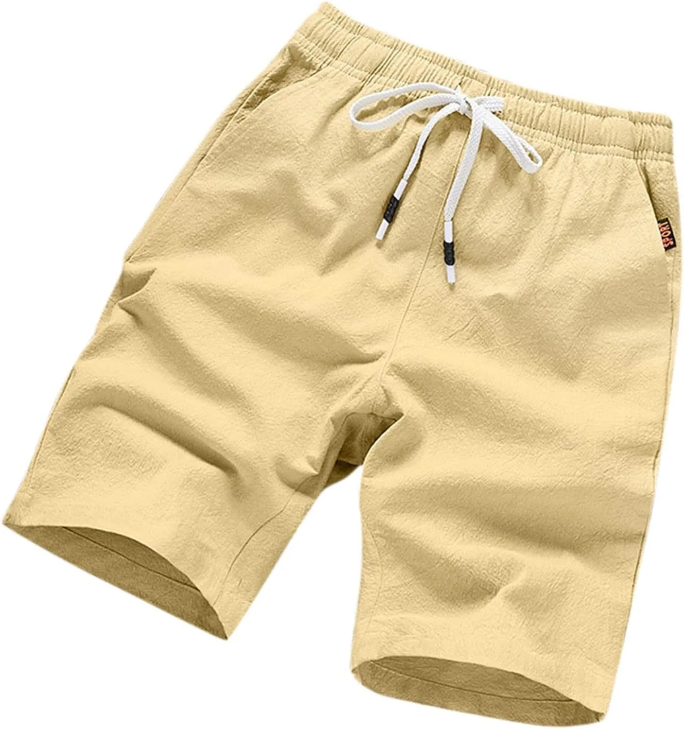 LCMTWX Mens Casual Shorts Lightweight Loose 3/4 Shorts Drawstring Elastic Waist Baggy Wide Leg Casual Beach Yoga Trousers