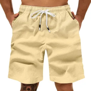 LCMTWX Mens Casual Shorts Lightweight Loose 3/4 Shorts Drawstring Elastic Waist Baggy Wide Leg Casual Beach Yoga Trousers