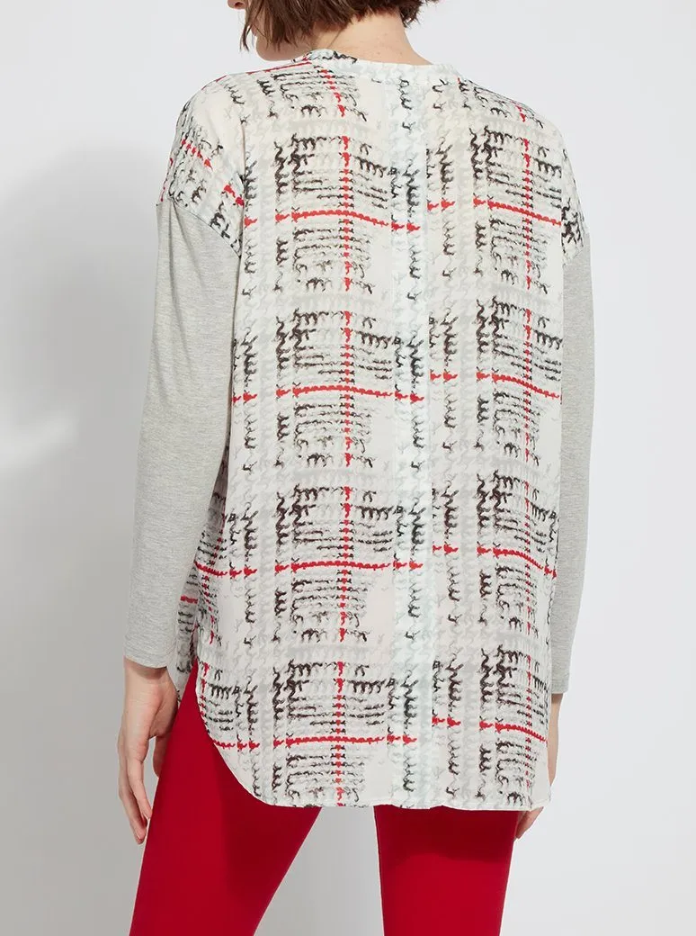 Lorimer Mixed Media Top [23-2896-Winter Plaid]