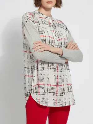 Lorimer Mixed Media Top [23-2896-Winter Plaid]