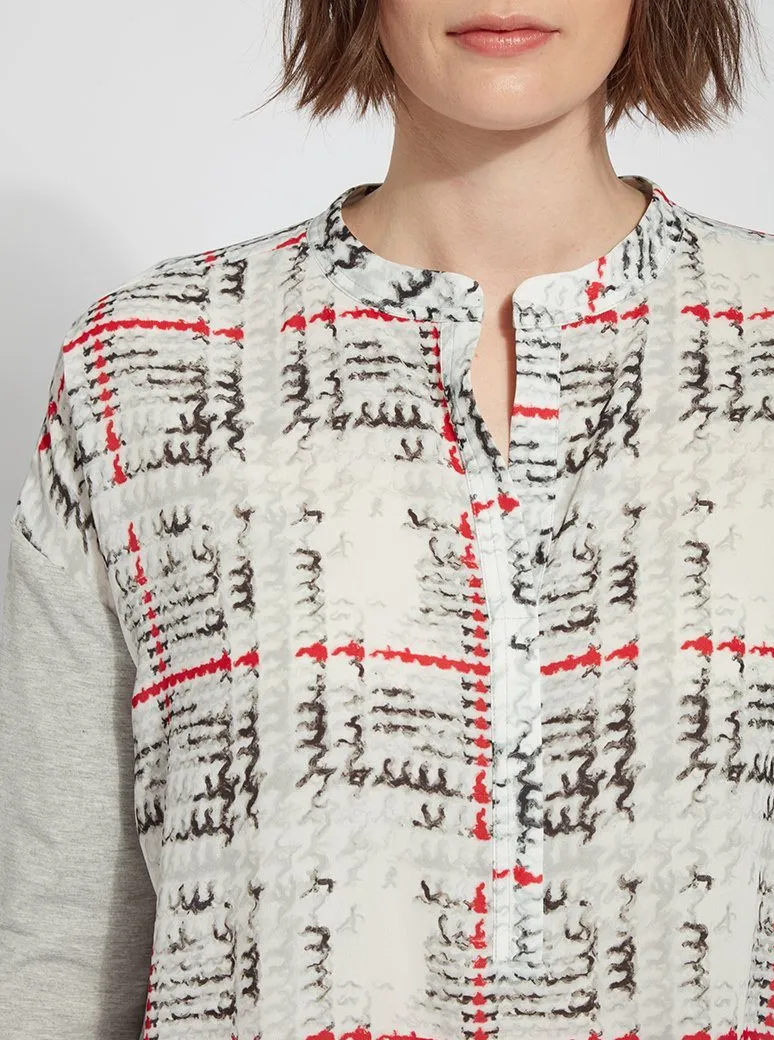 Lorimer Mixed Media Top [23-2896-Winter Plaid]