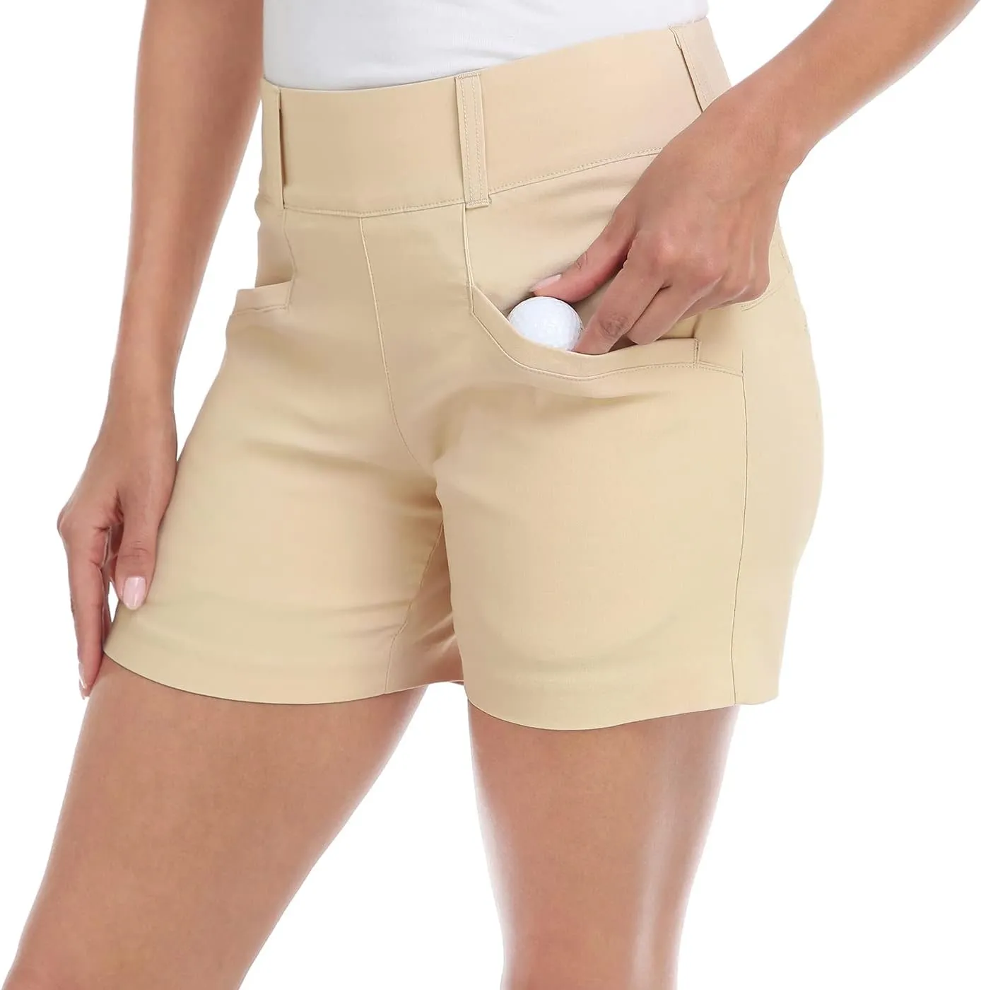 LRD Womens Golf Shorts 5 Inch Inseam Quick Dry Elastic Hiking Short with Pockets