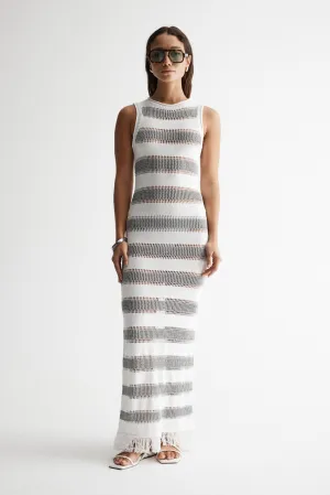 Malibu Crochet Dress Blue Stripe