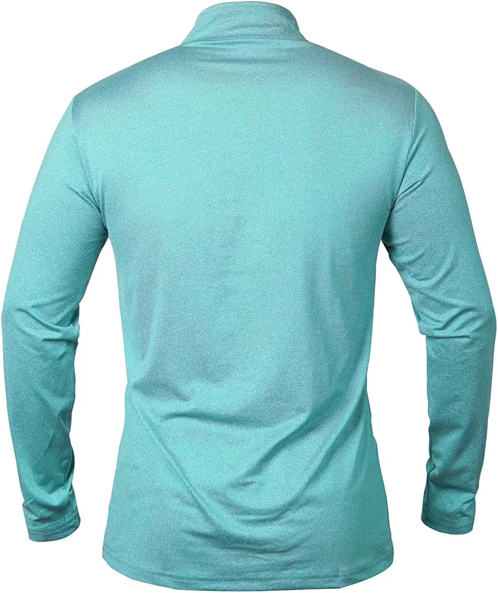 MANSDOUR Men's Quick-Dry Active Sports Shirts Quarter Zip Long Sleeve Running Pullover Tops Outdoor Sweatshirt