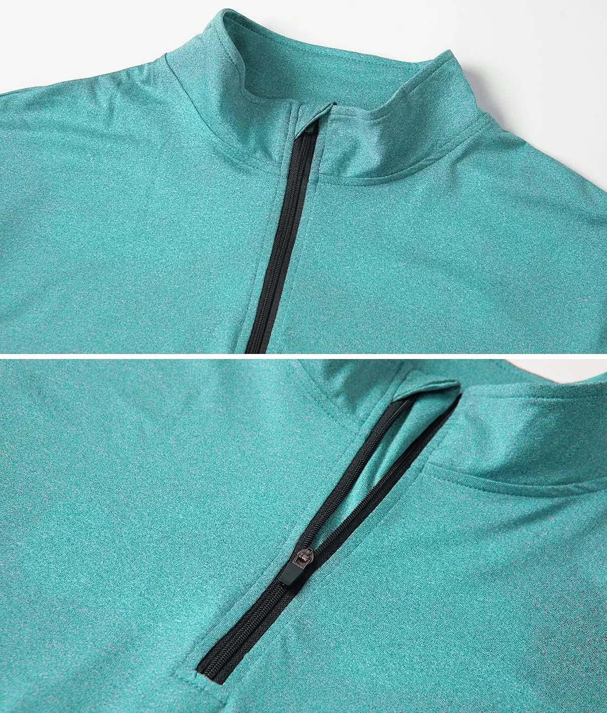 MANSDOUR Men's Quick-Dry Active Sports Shirts Quarter Zip Long Sleeve Running Pullover Tops Outdoor Sweatshirt