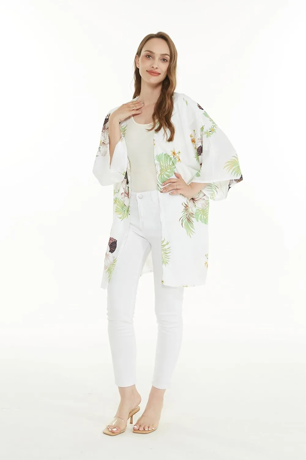 Matchable Family Hawaiian Luau Men Women Girl Boy Clothes in Pineapple Garden White