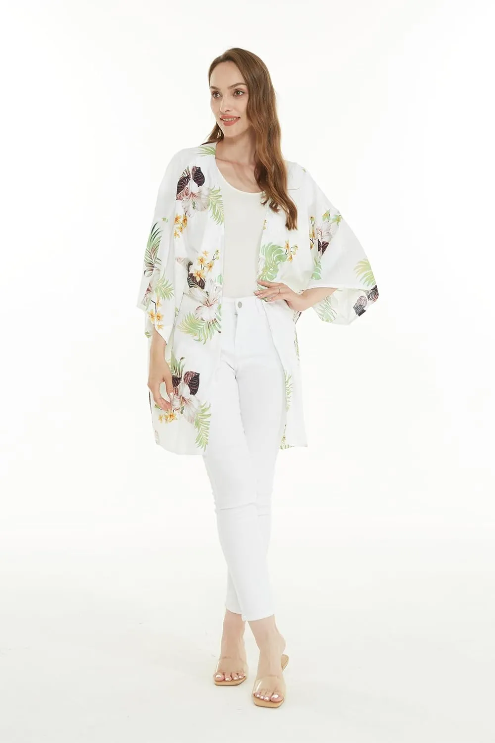 Matchable Family Hawaiian Luau Men Women Girl Boy Clothes in Pineapple Garden White
