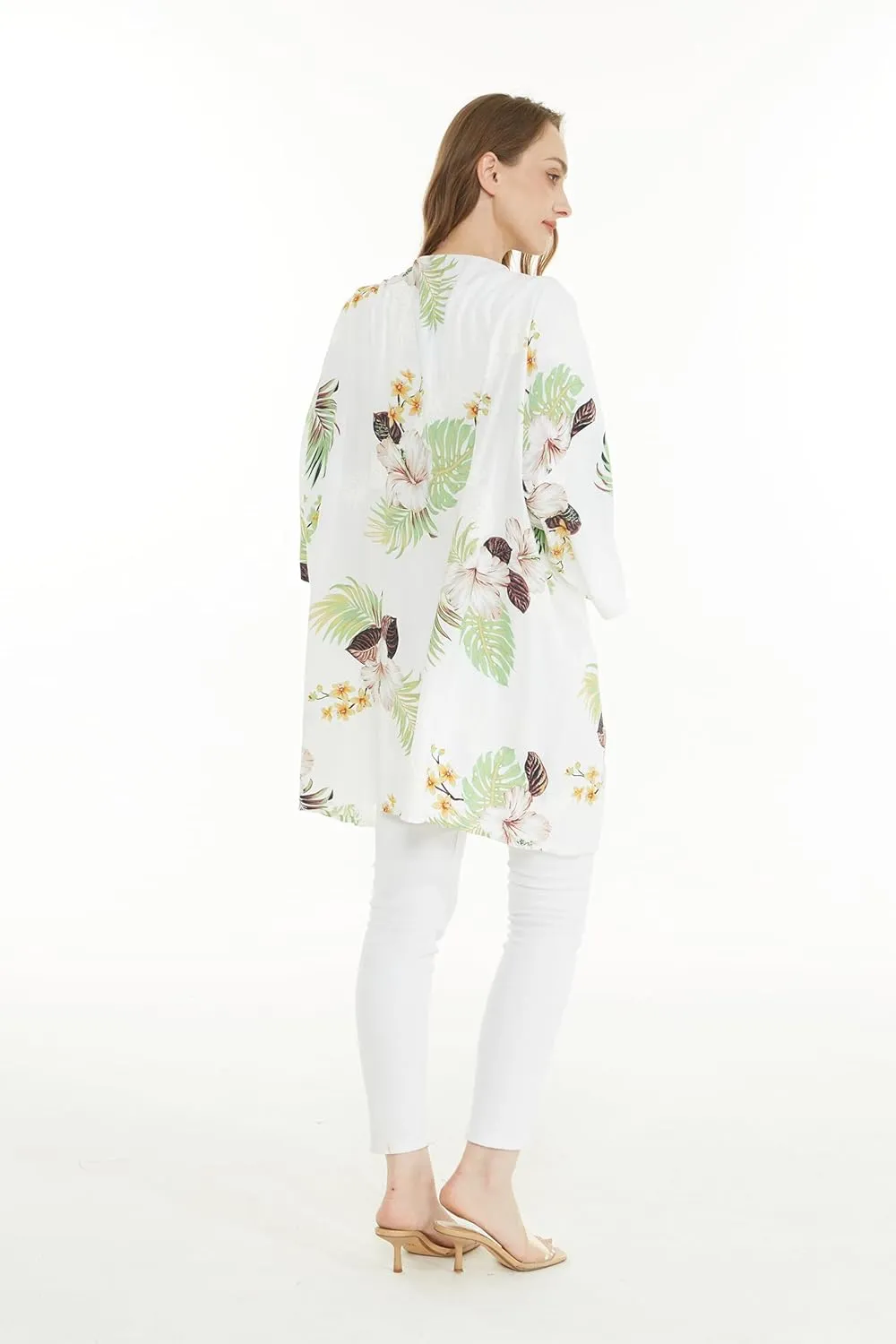 Matchable Family Hawaiian Luau Men Women Girl Boy Clothes in Pineapple Garden White