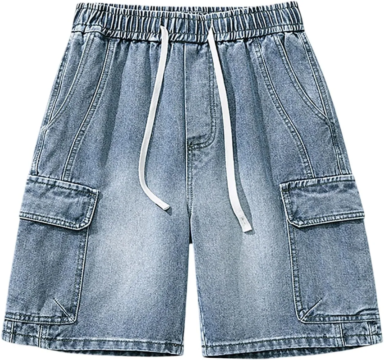Mens Baggy Denim Jorts Y2K Loose Hip Hop Jean Shorts Summer Casual Short Jeans Streetwear Clothes